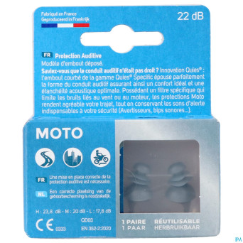 Quies protection auditive specific moto