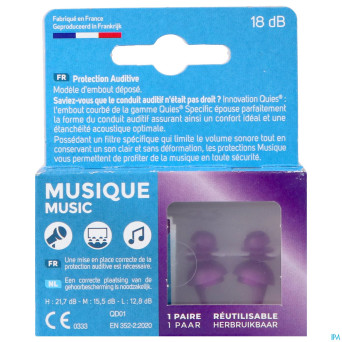 Quies protection auditive specific musique