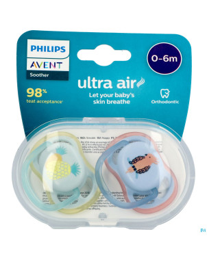 Philips avent sucette +0m air ananas