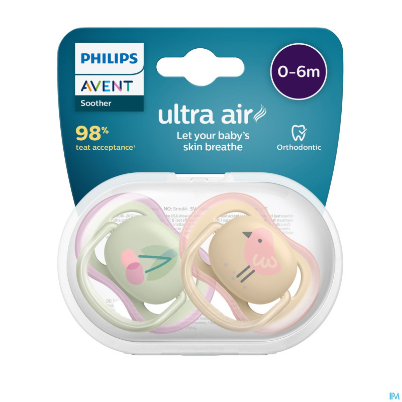 Philips avent sucette +0m air cerise