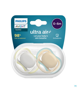 Philips avent sucette +0m air vert gris