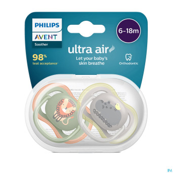 Philips avent sucette +6m air lion
