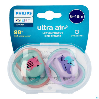 Philips avent sucette +6m air chat
