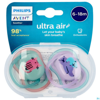 Philips avent sucette +6m air chat