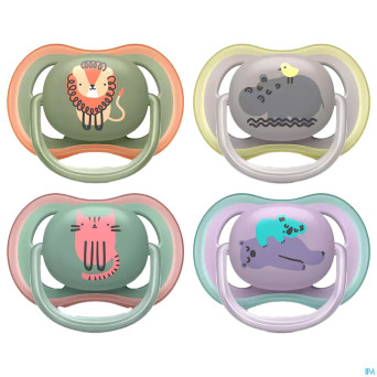 Philips avent sucette +6m air mix animaux