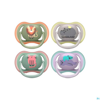 Philips avent sucette +6m air mix animaux