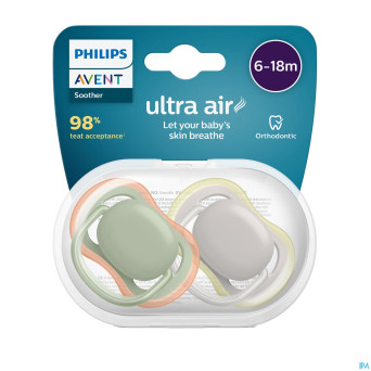 Philips avent sucette +6m air olive