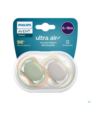 Philips avent sucette +6m air olive