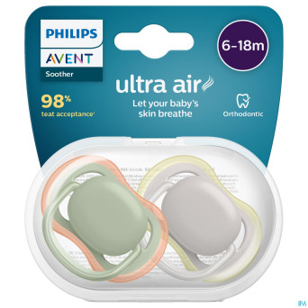 Philips avent sucette +6m air olive