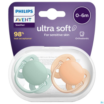 Philips avent sucette soft cognac green +0m