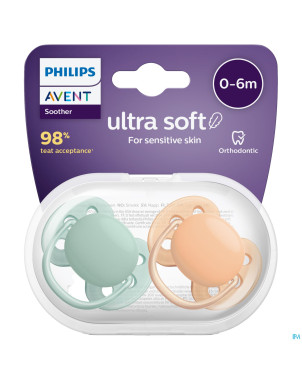 Philips avent sucette soft cognac green +0m