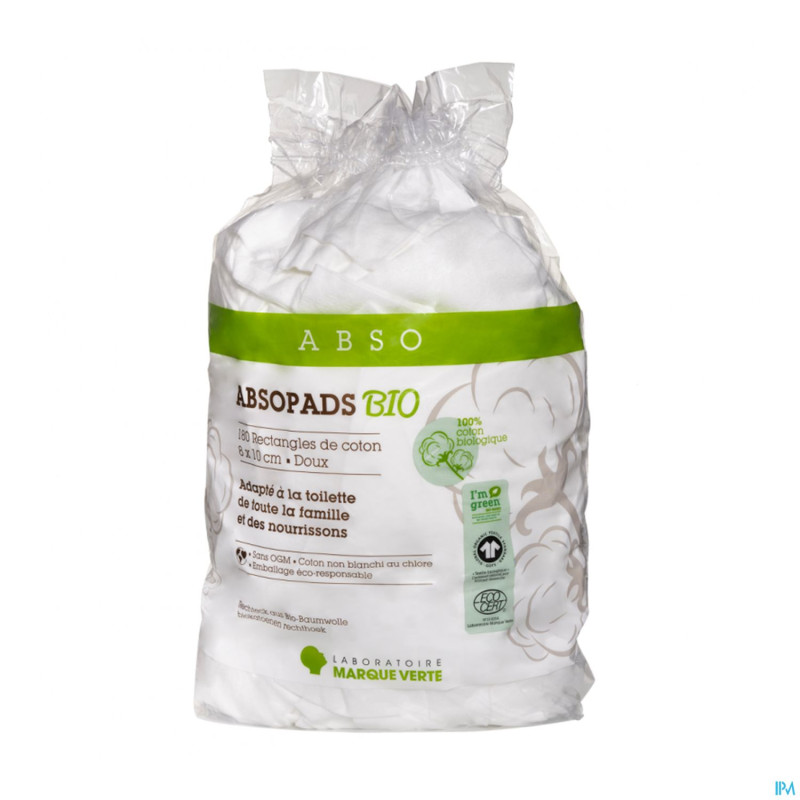 Marque v absopads bio rectangle coton 8x10cm   180