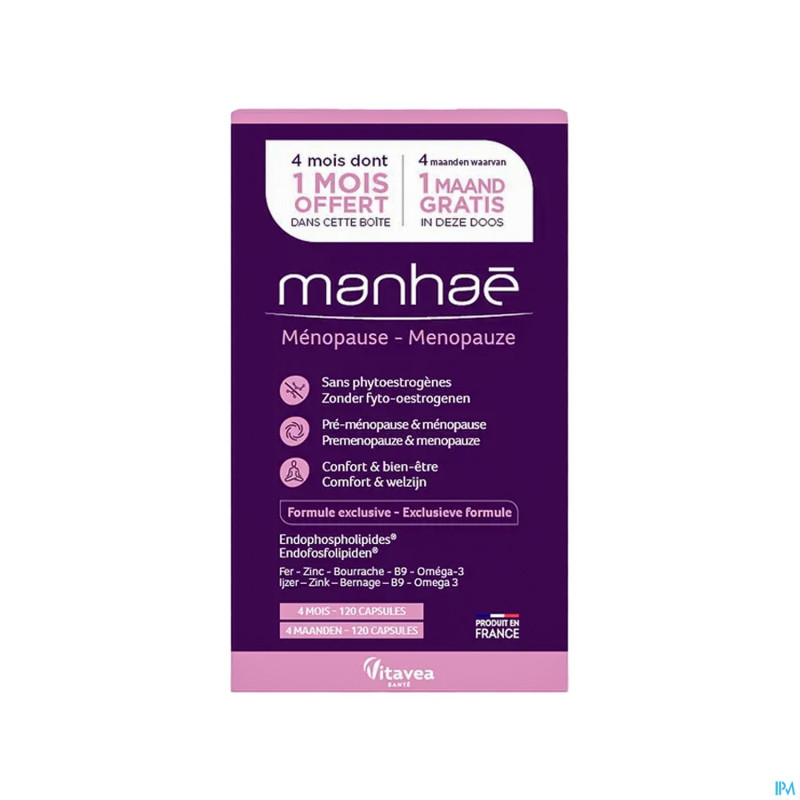 Vitavea manhae menopause 3 mois + 1 mois   caps 90