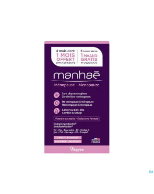 Vitavea manhae menopause 3 mois + 1 mois   caps 90
