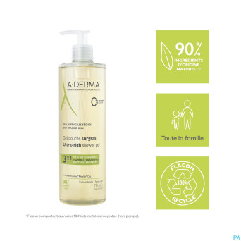 Aderma indisp.gel douche surgras 750ml