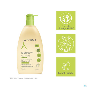 Aderma indisp.gel douche surgras 750ml