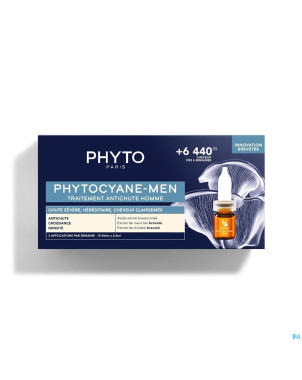 Phytocyane men trait. chute progr. fioles 12x3,5ml