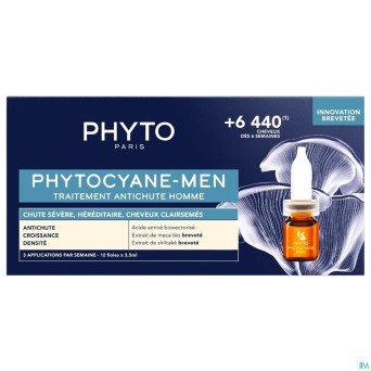 Phytocyane men trait. chute progr. fioles 12x3,5ml