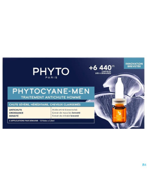 Phytocyane men trait. chute progr. fioles 12x3,5ml