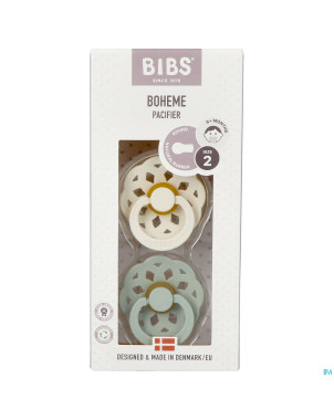 Bibs 2 sucette boheme duo sage/ivory 2