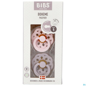 Bibs 1 sucette boheme duo blossom/lilac 2