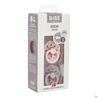 Bibs 2 sucette boheme duo blossom/lilac 2