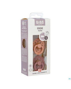Bibs 1 sucette boheme duo peach/woodchuck 2