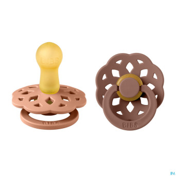 Bibs 2 sucette boheme duo peach/woodchuck 2