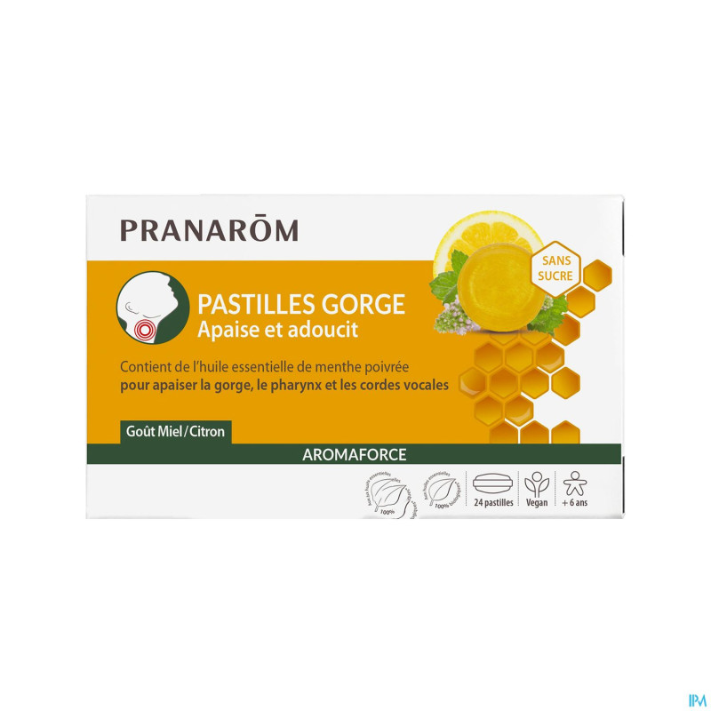 Pranarom aromaforce gorge miel/citr.s/sucre past24