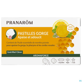 Pranarom aromaforce gorge miel/citr.s/sucre past24