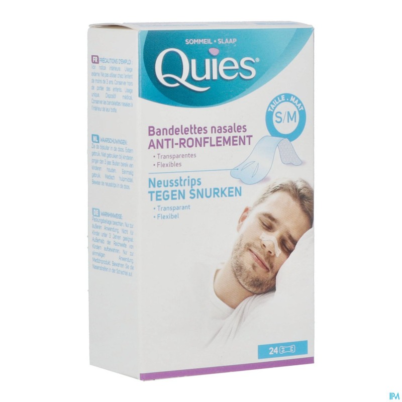 Quies a/ronflement bandelette nasale s/m 24