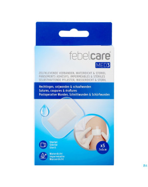 Febelcare med3 pans. adh. ster. wtp  7x5cm 5