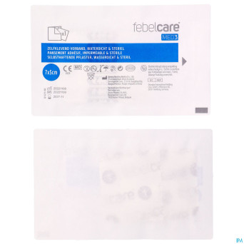 Febelcare med3 pans. adh. ster. wtp  7x5cm 5