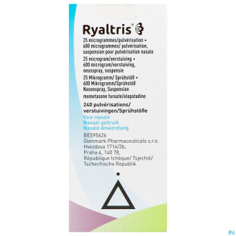 Ryaltris 25mcg/pulv.+600mcg/pulv spr.nasal 240pulv
