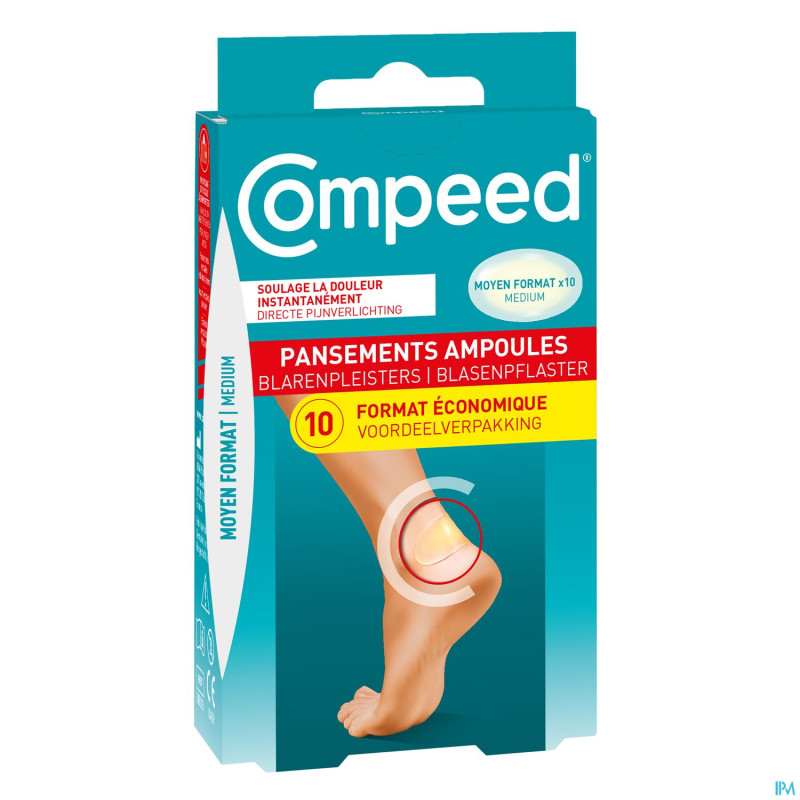 Compeed pansement ampoules moyen format econ.   10