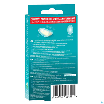 Compeed pansement ampoules moyen format econ.   10