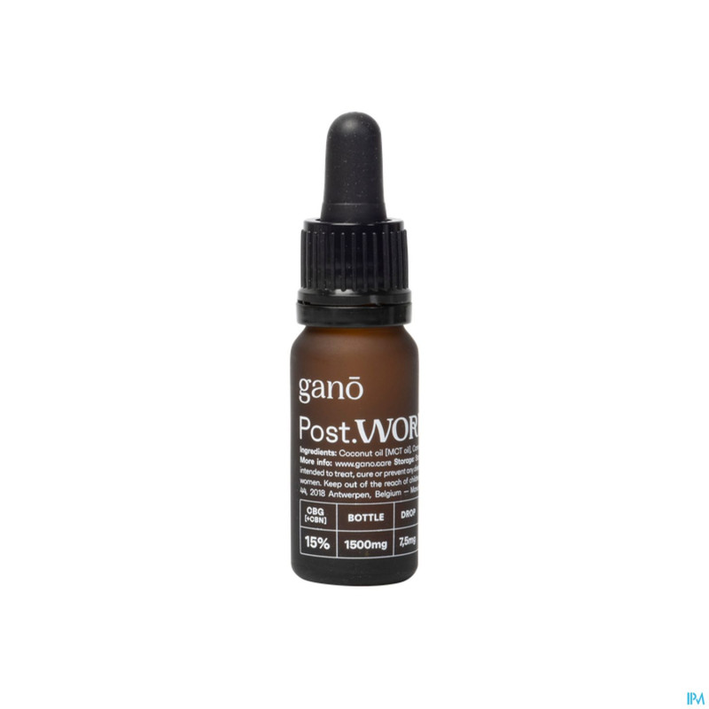 Gano care post workout 15% cbg&cbn huile    15ml
