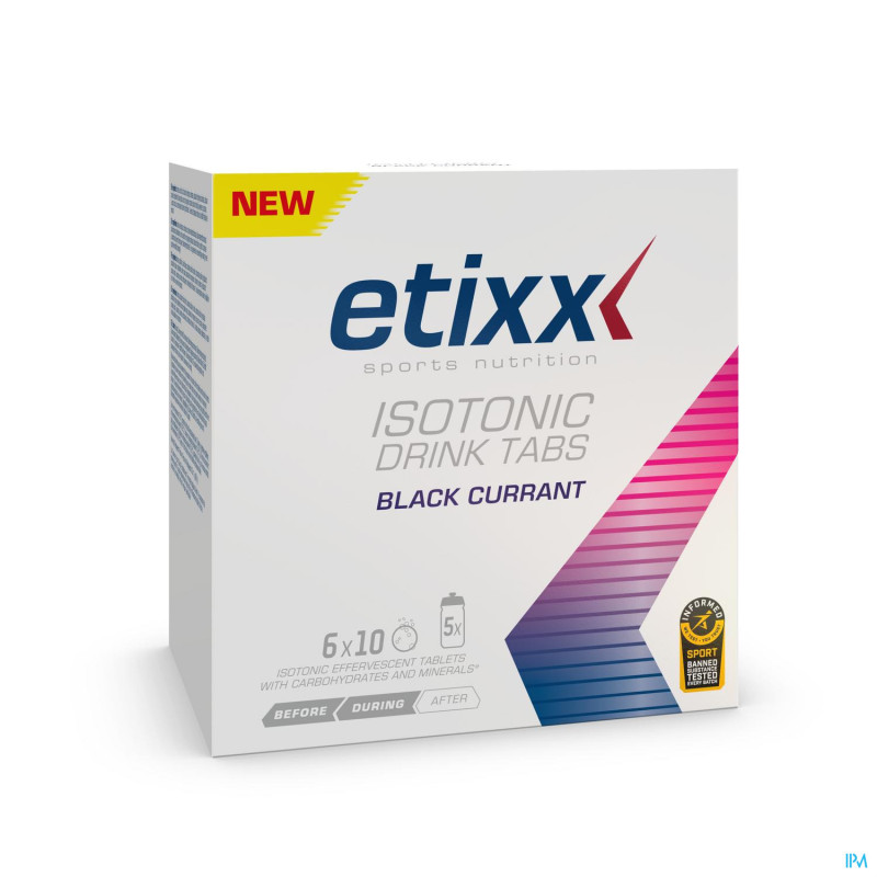Etixx isotonic blackcurrant comp efferv.    6x10