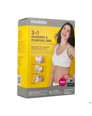 Medela soutien-gorge allaitement 3en1 m noir