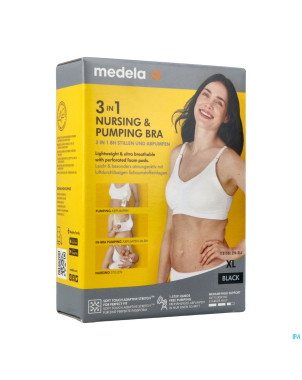 Medela soutien-gorge allaitement 3en1 xl noir