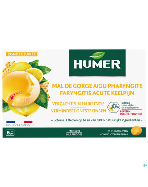 Humer mal gorge aigu pharyngite miel&citron past20