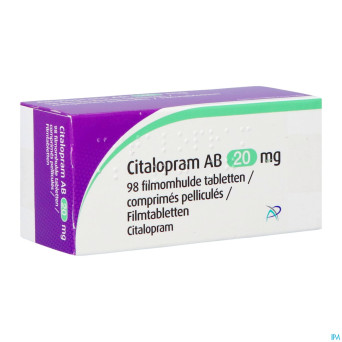 Citalopram ab 20mg comp pell  98 x 20mg