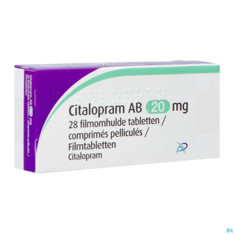 Citalopram ab 20mg comp pell  28 x 20mg