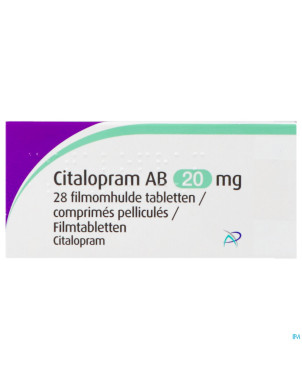Citalopram ab 20mg comp pell  28 x 20mg