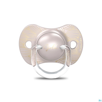 Suavinex gold soother silicone revers. 6-18m grey