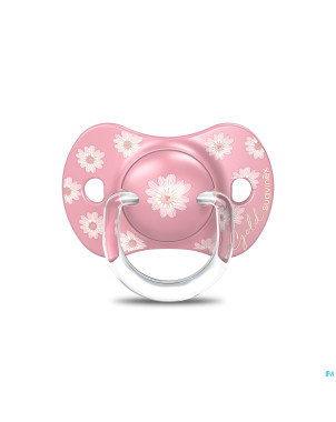 Suavinex gold soother silicone revers. +18m pink