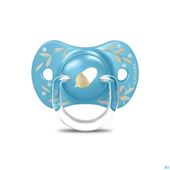 Suavinex gold soother silicone revers. +18m blue