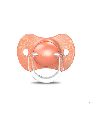 Suavinex gold soother silicone revers. +18m orange