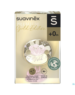 Suavinex gold soother chain pink