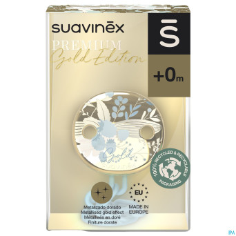Suavinex gold soother chain blue